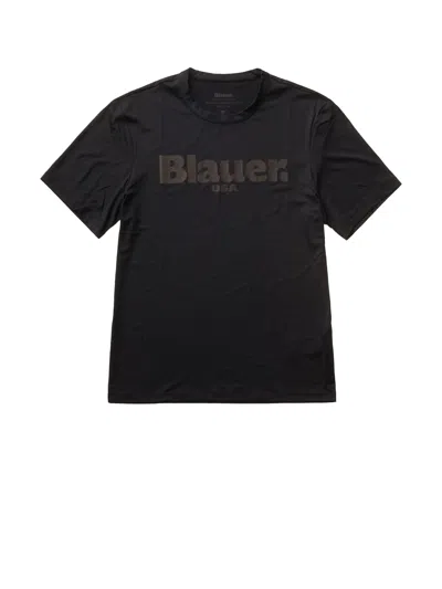 BLAUER BLACK TECHNICAL T-SHIRT