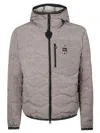 Blauer Textured Padded Jacket With Hood In Gray