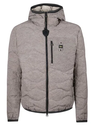 BLAUER TEXTURED PADDED JACKET WITH HOOD