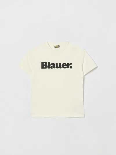 Blauer Kids' Tシャツ  ボーイ カラー イエロークリーム In Yellow