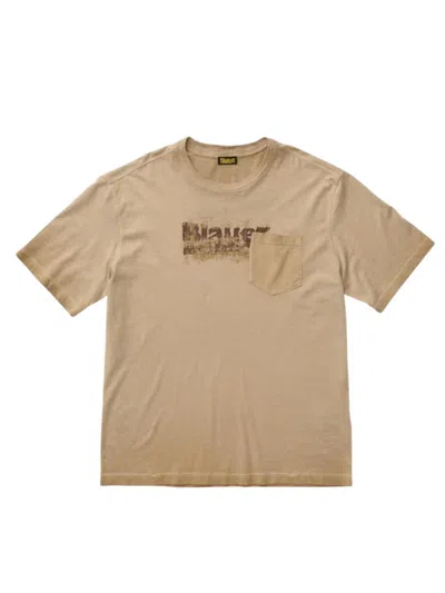 Blauer T-shirt Man  - Groom - Beige