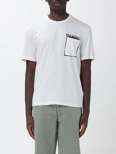 Blauer T-shirt Men In White