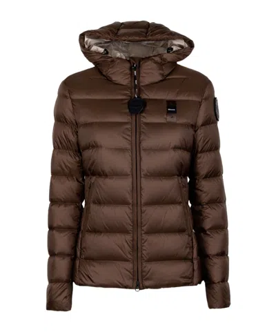 Blauer Usa Blauer Short Padded Down Jacket In Brown