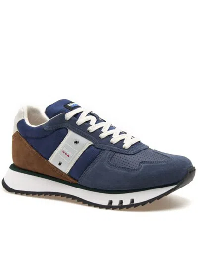 Blauer Usa Nylon Running Shoes In Blue