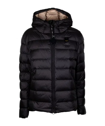 Blauer Usa Quilted Hooded Jacket In Black
