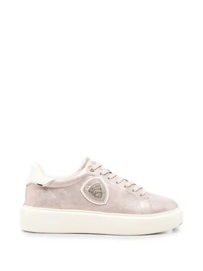 Blauer Venus 01 Metallic-effect Logo-patch Leather Sneakers In Multi