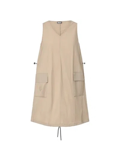 Blauer V-neck Pocket Dress In Neutral