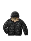 Blauer Wave Hooded Down Jacket In Black