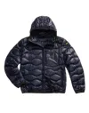 Blauer Wave - Hooded Down Jacket In Blue