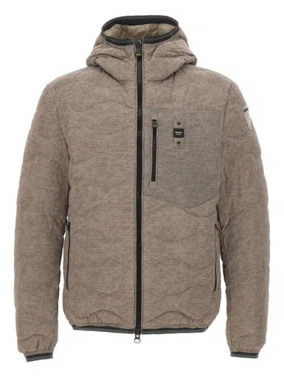 Blauer Wave-quilted Jacket In Brown