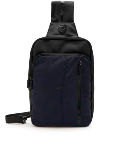 Blauer Waxed Sling Back Bag In Blue