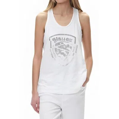 Blauer Cotton Tops & Women's T-shirt In White