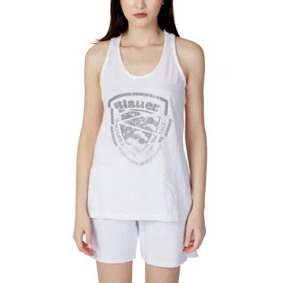 Blauer White Cotton Tops & T-shirt