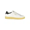 Blauer White Leather Men Sneaker In White