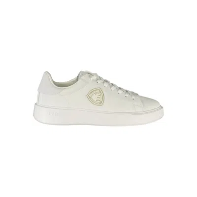Blauer White Leather Men Sneaker