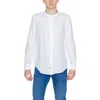 Blauer Multicolor Linen Shirt In White
