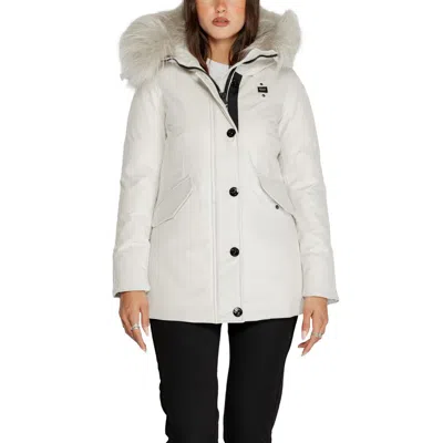 Blauer Polyester Jackets & Women's Coat In White