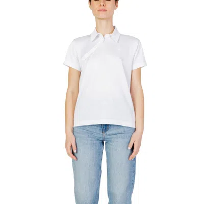 Blauer Polyester Tops & Women's T-shirt In White