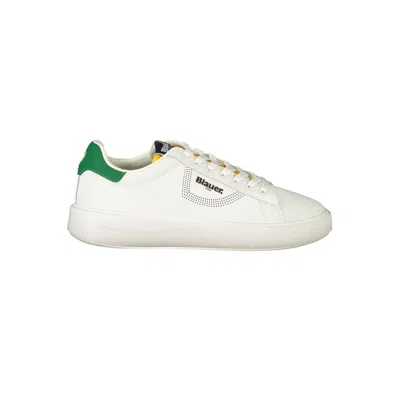 BLAUER BLAUER WHITE POLYURETHANE MEN MEN'S SNEAKER
