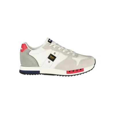 Blauer White Polyurethane Mens Sneaker In Gray