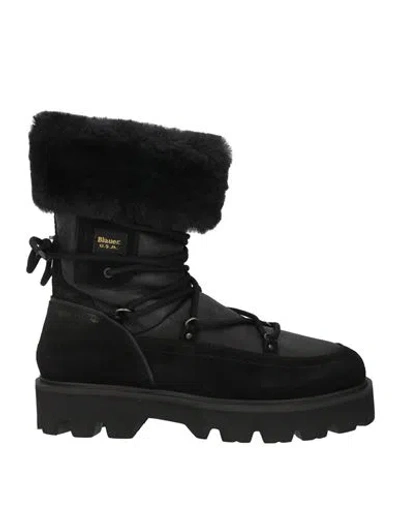 Blauer . Woman Ankle Boots Black Size 7.5 Leather