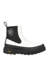 Blauer . Woman Ankle Boots White Size 6.5 Textile Fibers In White