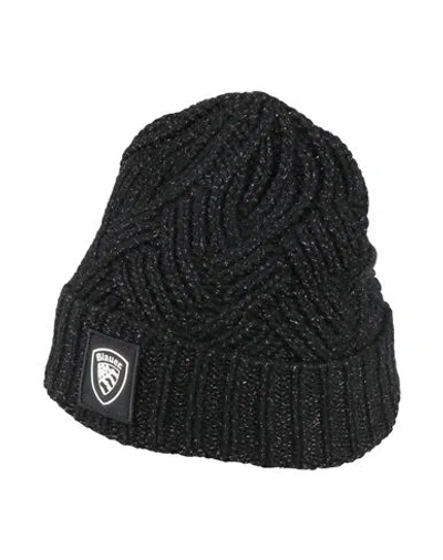 Blauer . Woman Hat Black Size Onesize Polyamide, Viscose, Wool, Metal Fiber, Cashmere