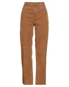 Blauer . Woman Pants Camel Size 30 Cotton, Viscose, Elastane In Brown