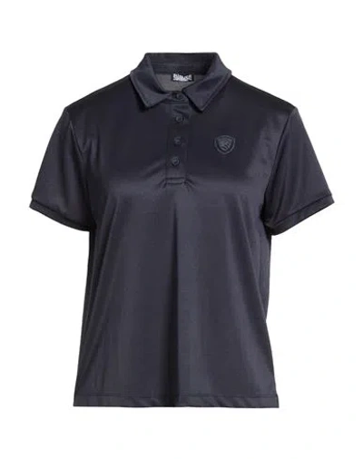 Blauer . Woman Polo Shirt Midnight Blue Size S Polyester, Elastane In Black