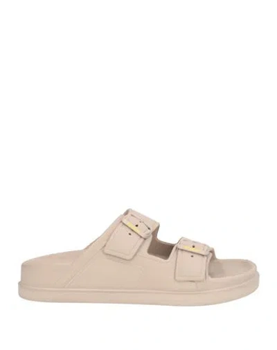 Blauer . Woman Sandals Beige Size 7.5 Synthetic Fibers In Neutral