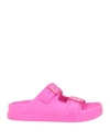 Blauer . Woman Sandals Fuchsia Size 7.5 Synthetic Fibers In Pink