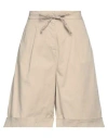 Blauer . Woman Shorts & Bermuda Shorts Beige Size 25 Cotton, Elastane In Beige