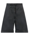 Blauer . Woman Shorts & Bermuda Shorts Black Size 27 Cotton, Elastane
