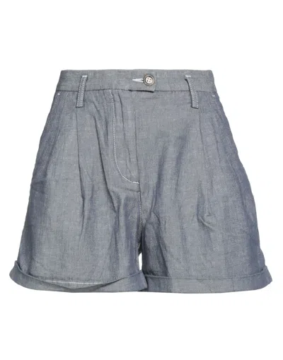 Blauer . Woman Shorts & Bermuda Shorts Blue Size 28 Cotton, Linen, Elastane