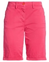 Blauer . Woman Shorts & Bermuda Shorts Fuchsia Size 28 Cotton, Elastane In Pink