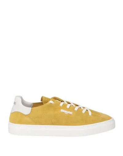 Blauer . Woman Sneakers Marigold Size 8.5 Leather In Yellow