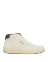 Blauer . Woman Sneakers Off White Size 7.5 Leather, Textile Fibers In White