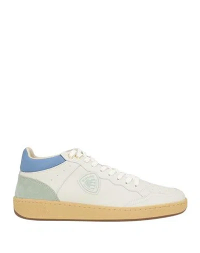 Blauer . Woman Sneakers Off White Size 7.5 Leather, Textile Fibers