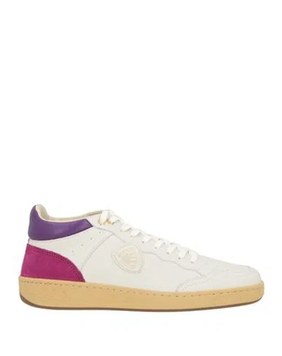 Blauer . Woman Sneakers Off White Size 7.5 Leather, Textile Fibers