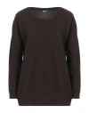 Blauer . Woman Sweater Dark Brown Size M Wool, Cashmere
