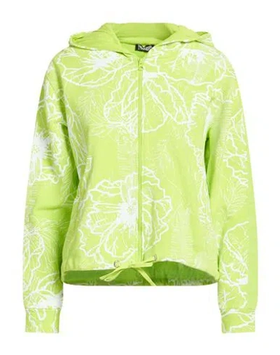 Blauer . Woman Sweatshirt Light Green Size L Cotton