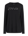 Blauer . Woman T-shirt Black Size M Modal, Elastane In Black
