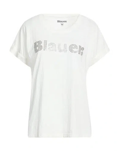 Blauer . Woman T-shirt White Size S Cotton