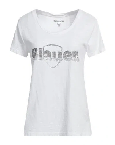 Blauer . Woman T-shirt White Size Xl Cotton