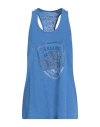 Blauer . Woman Tank Top Blue Size M Cotton In Blue
