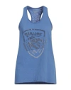 Blauer . Woman Tank Top Light Blue Size M Cotton In Blue