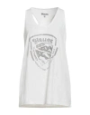 Blauer . Woman Tank Top White Size M Cotton