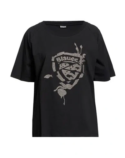 Blauer . Woman T-shirt Black Size M Cotton