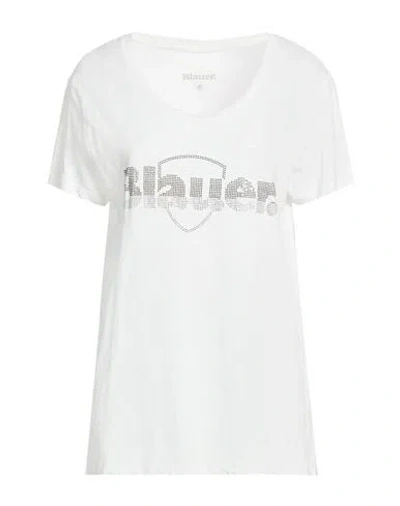Blauer . Woman T-shirt White Size M Cotton