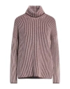 Blauer . Woman Turtleneck Burgundy Size S Polyamide, Viscose, Wool, Cashmere In Purple